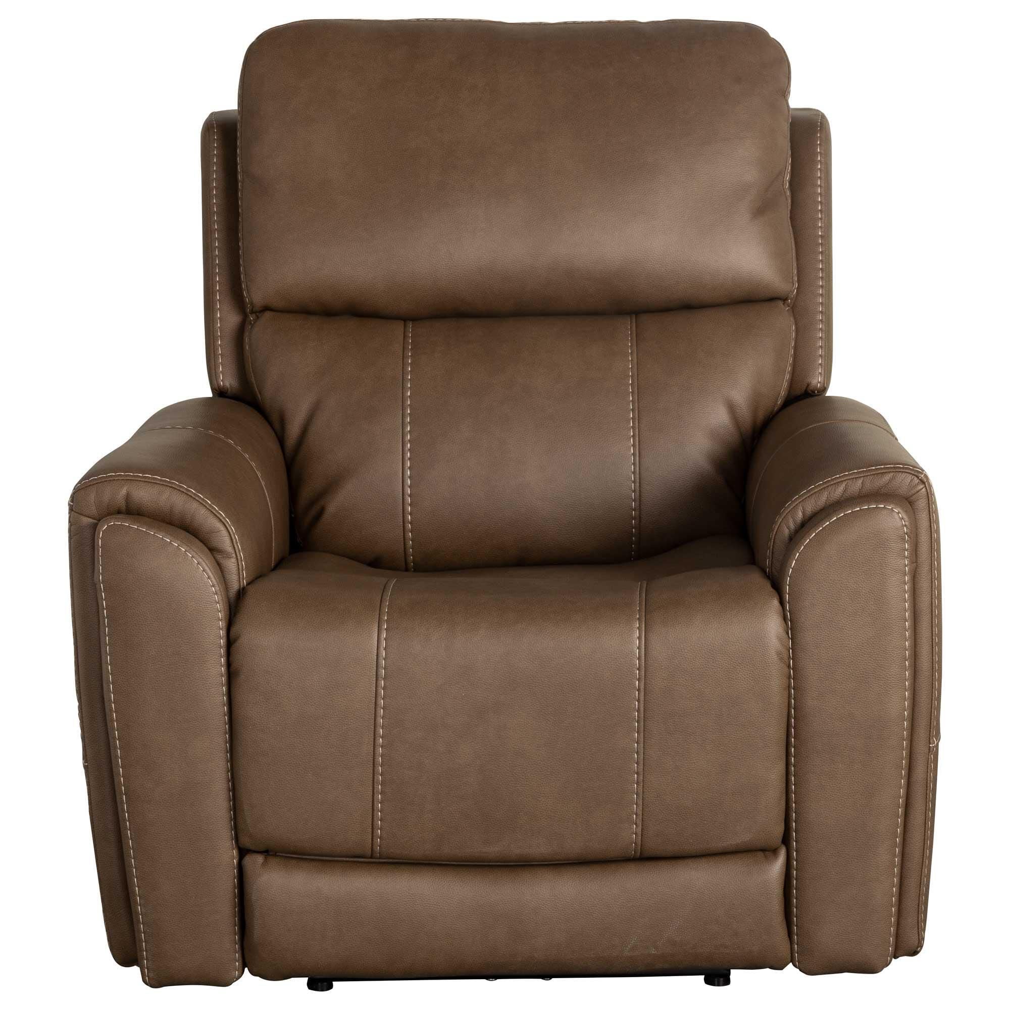Flexsteel leather chair top and ottoman
