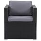 CorLiving Parksville Patio Sectional Armchair in Black/Ash Gray, , large