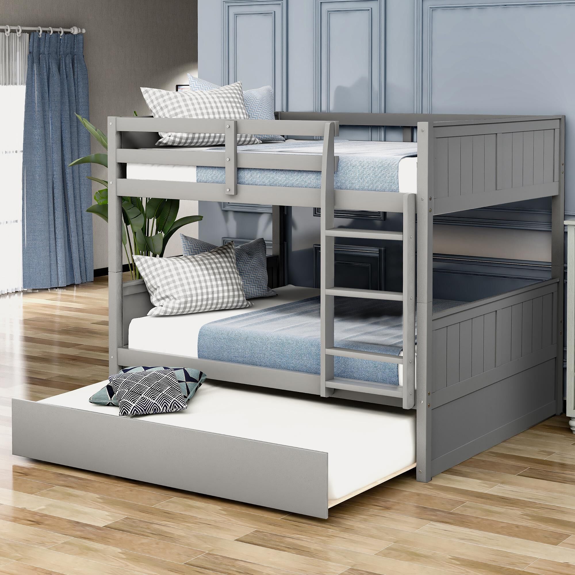 Amani full over full bunk bed outlet with trundle