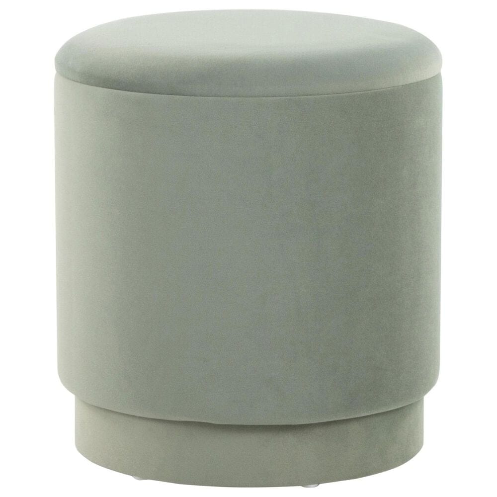 Lumisource Marla 2-Piece Upholstered Ottoman Set in Light Green Velvet, , large