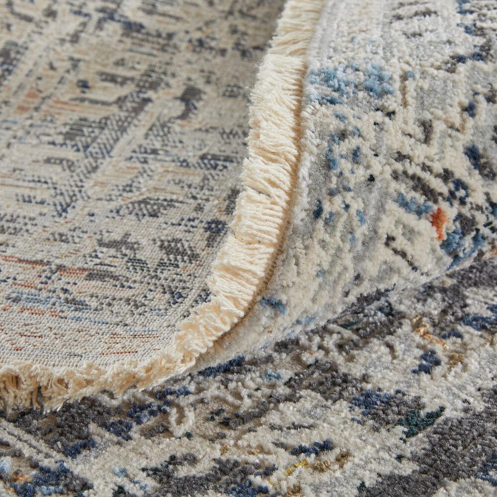 Feizy Kaia 2&#39;6&quot; x 10&#39; Navy and Beige Runner, , large