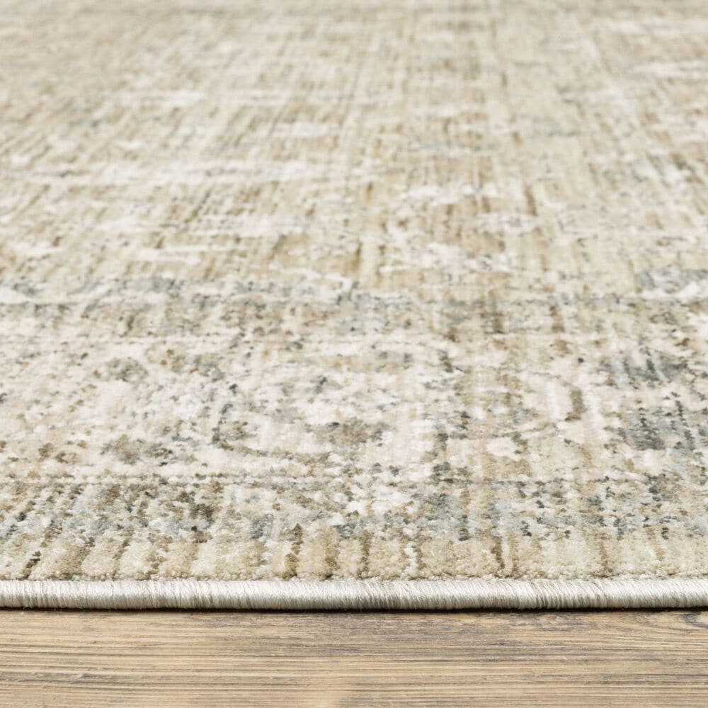 Oriental Weavers Avalon AVA03 Beige and Grey 2'7" x 7'7"Runner, , large