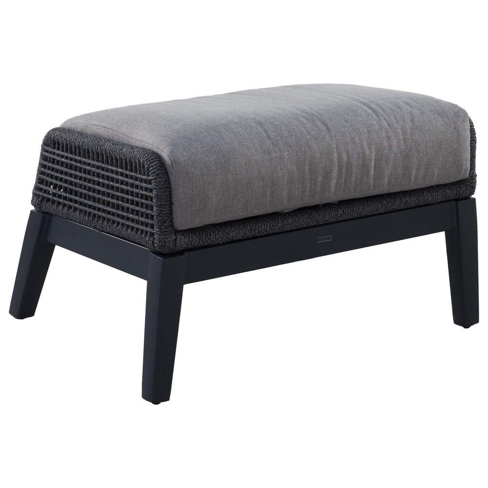 GatherCraft Cyrus Patio Ottoman with Cushion in Mystic Taupe, , large