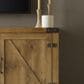 Walker Edison 58" Barn Door TV Stand with Side Doors in Barnwood, , large