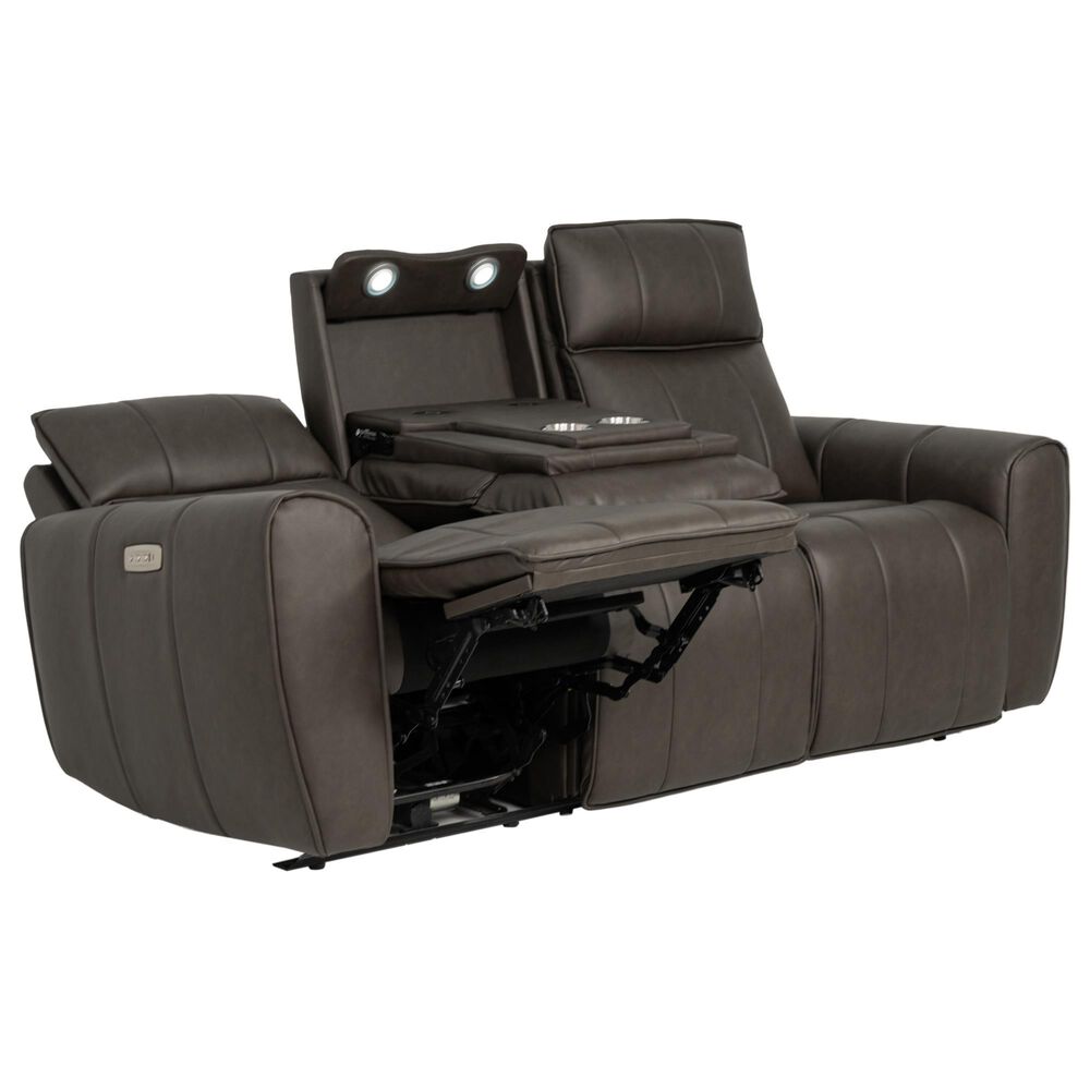 Aurora Furnishings Power Headrest Reclining Sofa in Dallas Espresso, , large