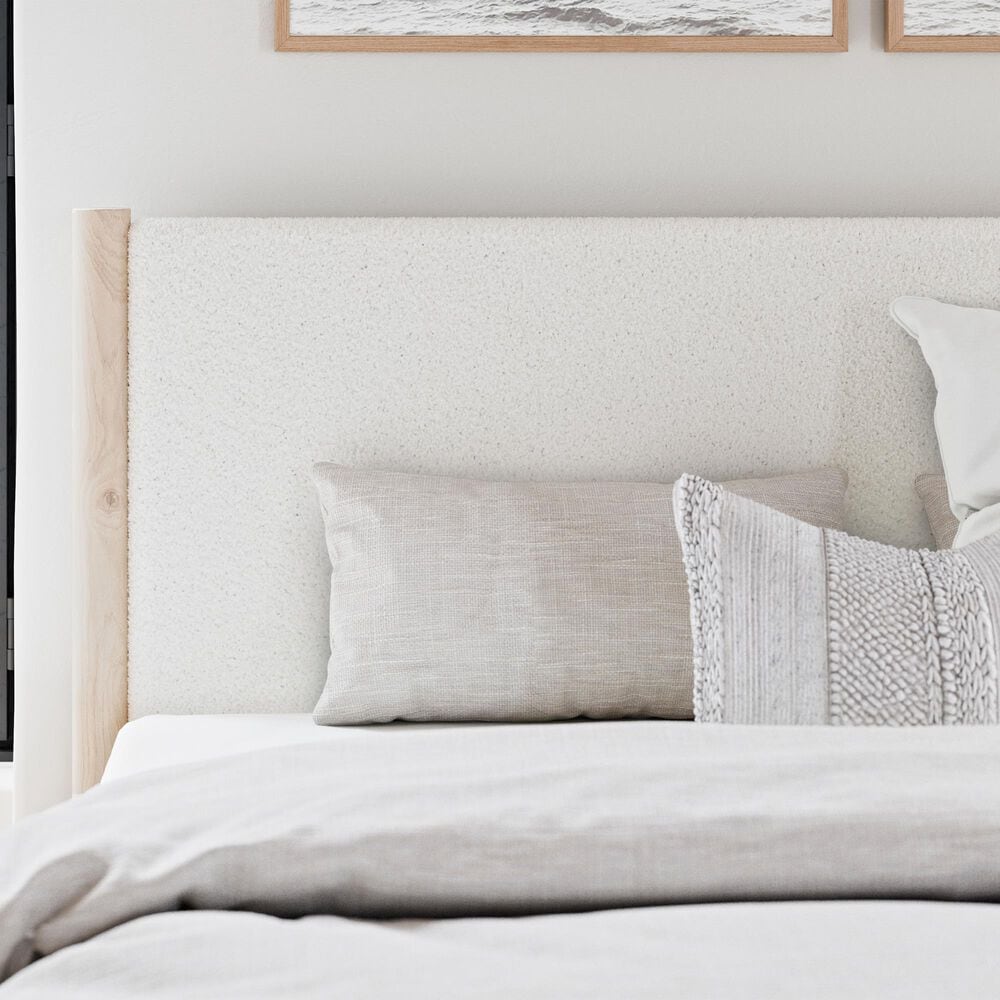 Ashley Cadmori King Upholstered Panel Headboard in Brown, , large