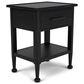 Riverside Furniture Calhoun 1-Drawer Nightstand in Ebony Whiskey Oak with USB Ports, , large