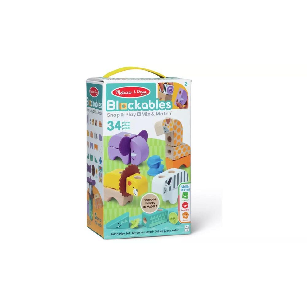 Melissa & Doug Blockables Safari Play Set, , large