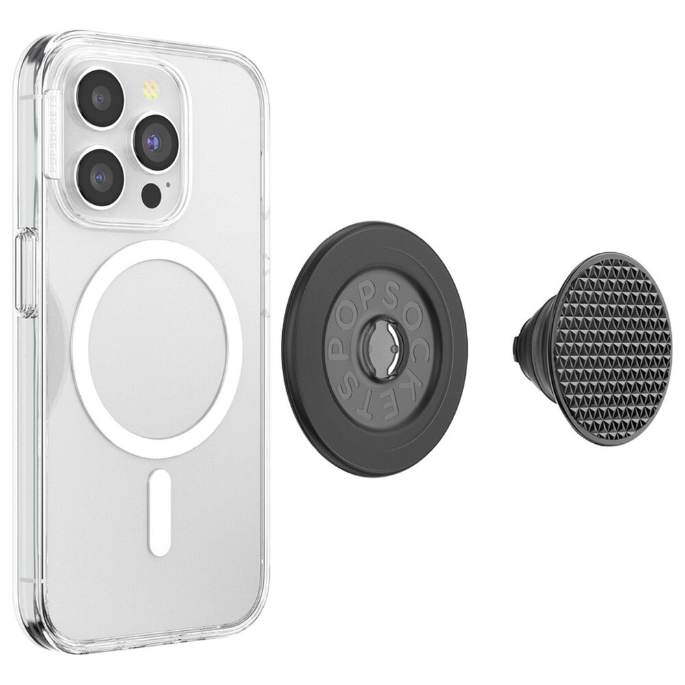 PopSockets Nocturna PopGrip for MagSafe in Triangle Knurl Black, , large