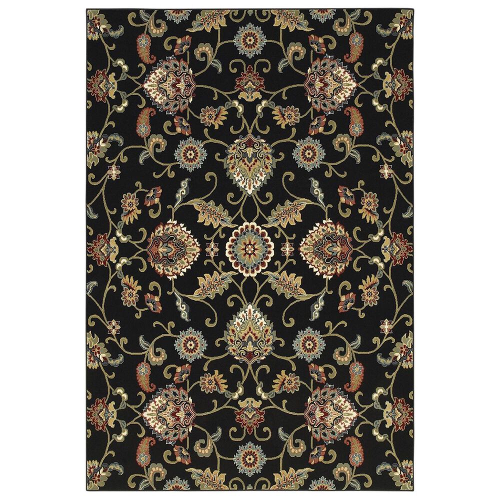 Oriental Weavers Kashan 9946K 6"7" x 9"6" Black Area Rug, , large