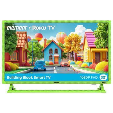Element 32" Class 1080P FHD Building Block in Green - Smart Roku TV, , large