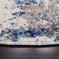 Safavieh Aston ASN718 3" Round Grey and Navy Area Rug, , large