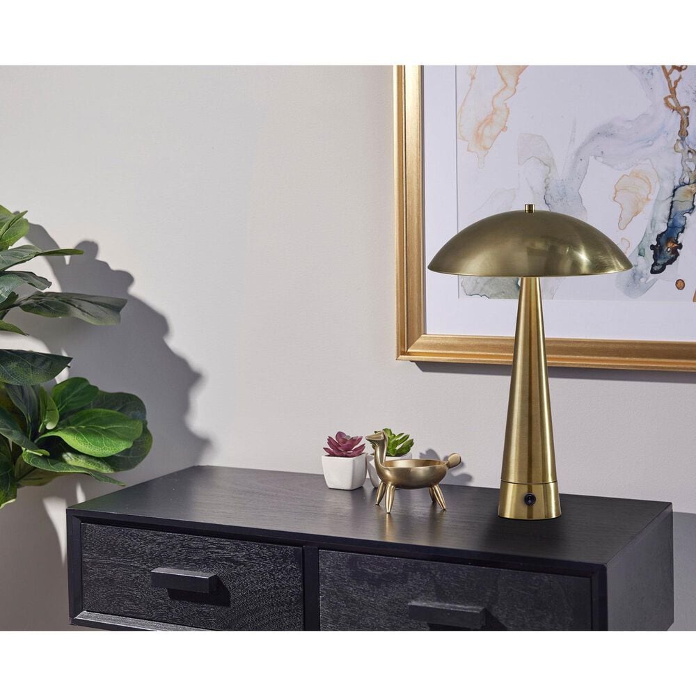 Adesso Vortex Table Lamp in Antique Brass, , large