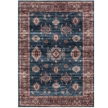 Central Oriental Rugease Raquel Aerugo and Rust 5" x 7" Area Rug, , large