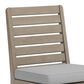 Homestyles Sustain Patio Dining Armless Chair with Gray Cushion in Stain Brown (Set of 2), , large