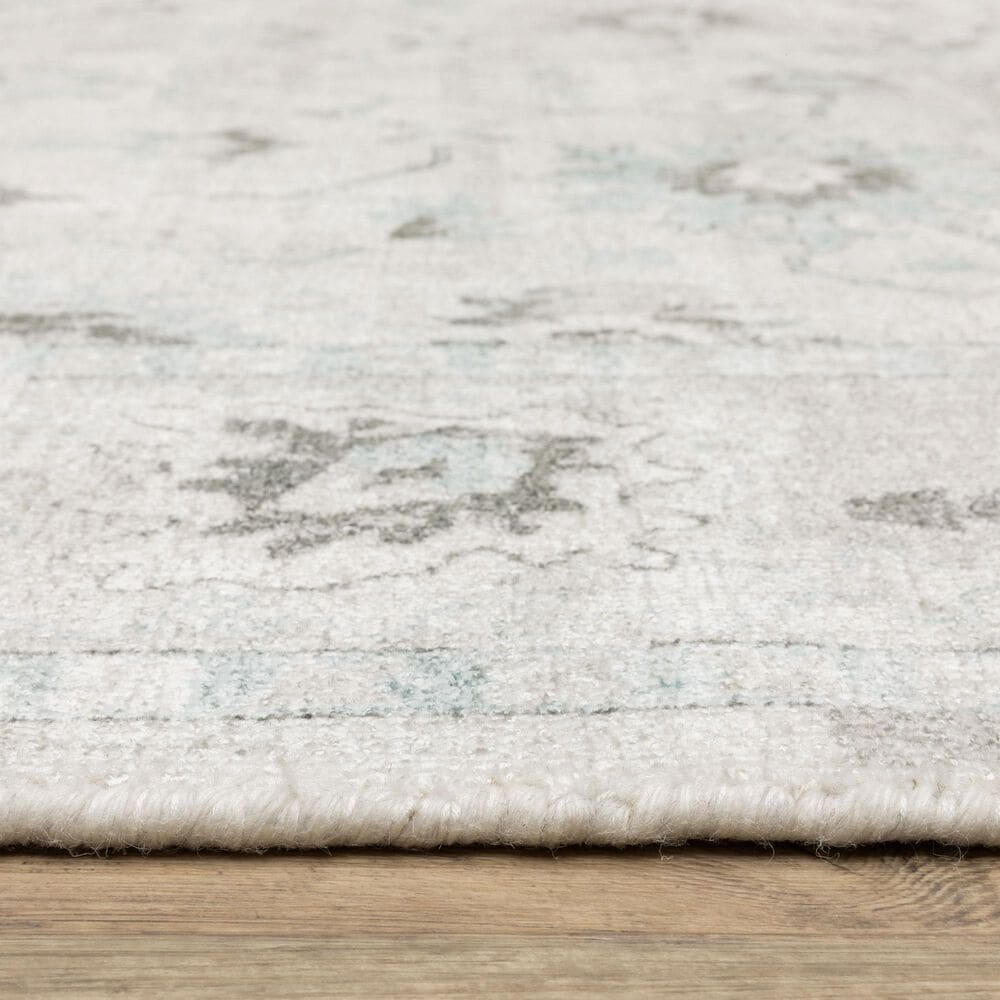 Oriental Weavers Windham WIN04 Ivory and Blue 2&#39;6&quot; x 10&#39; Runner, , large