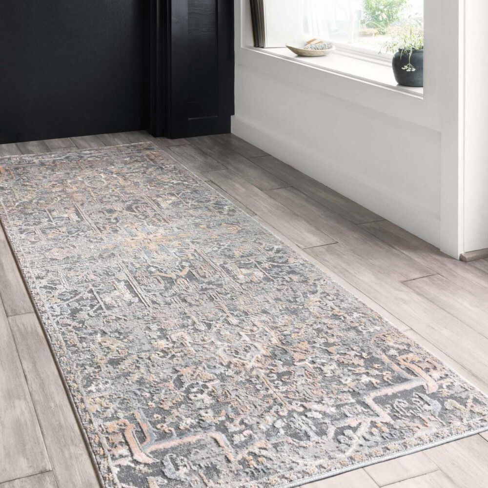 Loloi Lucia LUC-02 2&#39;8&quot; x 14&#39; Charcoal Runner, , large