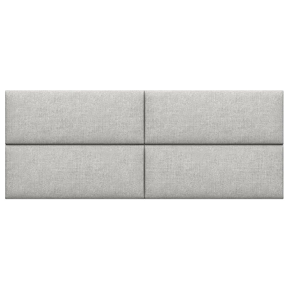 Jaxx Panelist Upholstered Queen Headboard Panel in Limestone Grey (Set of 4), , large