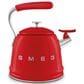 SMEG 2.3L Retro Style Electric Whistling Kettle in Red, , large