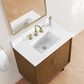 37B Mertola 30" Single Bathroom Vanity Cabinet in Dark Maplewood with White Composite Stone Top and Backsplash, , large