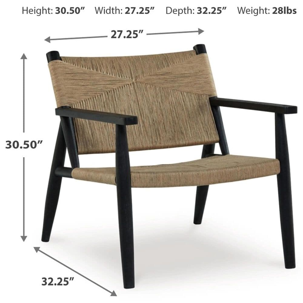 Ashley Halfmore Accent Chair in Natural and Black, , large