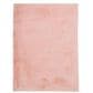 Linon Maven Faux Rabbit 5" x 7" Pink Area Rug, , large