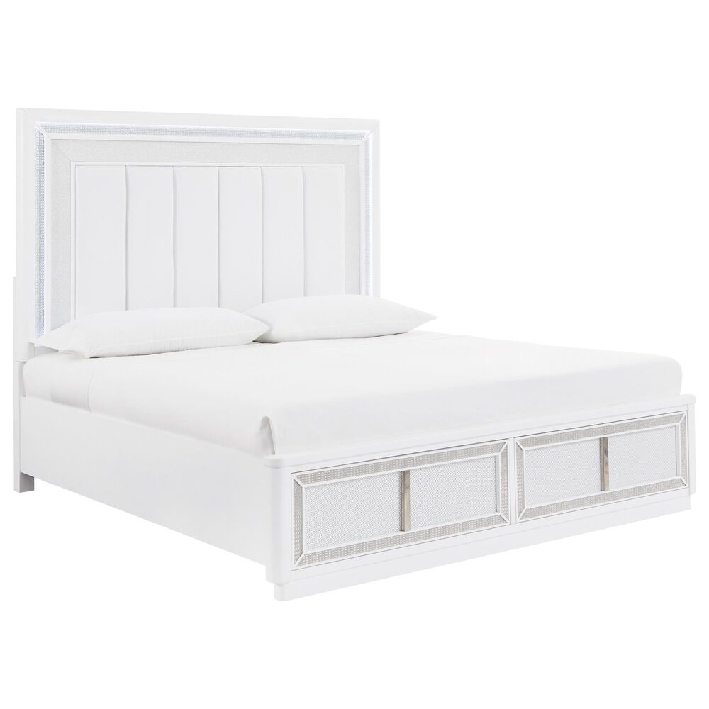 Ashley Chalanna King Upholstered Storage Bed  in White, , large