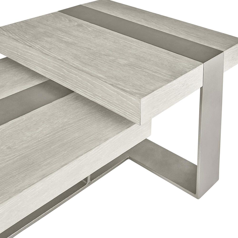 Bernhardt Tempo Cocktail Table in Larza and Satin Nickel, , large