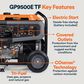 Generac GP9500E Portable Generator in Orange and Black, , large