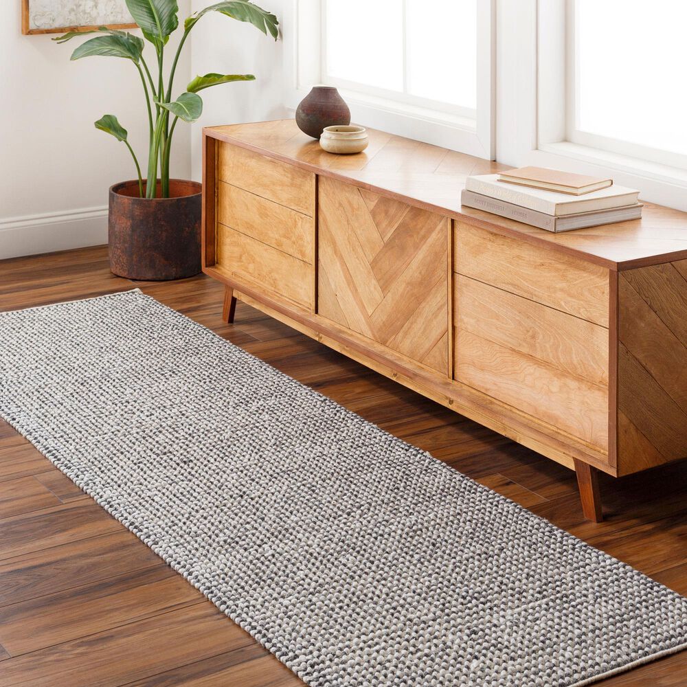 Surya Reika REK-2302 2&#39;6&quot; x 8&#39; Charcoal, Light Gray and Beige Runner, , large