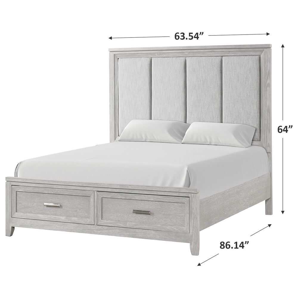 New Heritage Fiona Queen Storage Bed in Mist Gray, , large