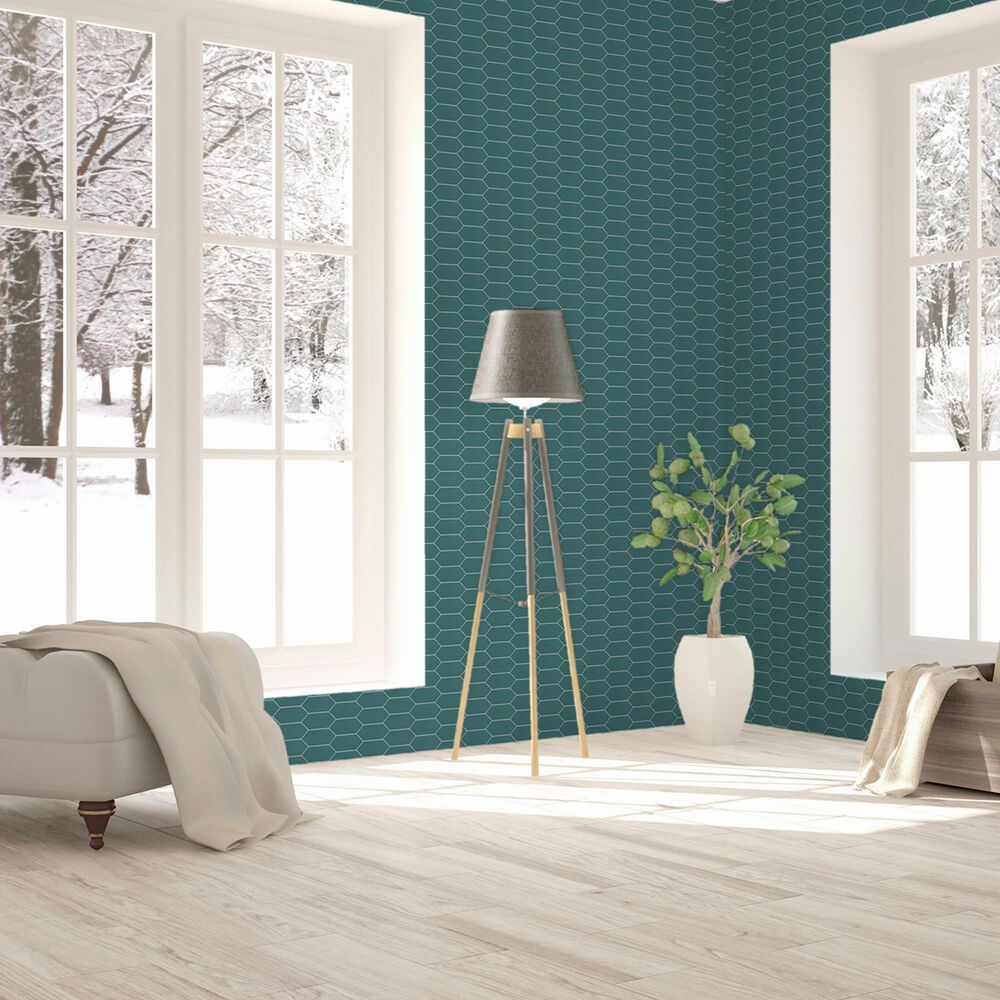 Dal-Tile Mythology Aura 2&quot; x 5&quot; Picket Undulated on 11.125&quot; x 12.25&quot; Ceramic Mosaic Sheet, , large