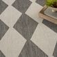 Nourison Positano Geometric Charcoal 7" x 10" Indoor/Outdoor Area Rug, , large