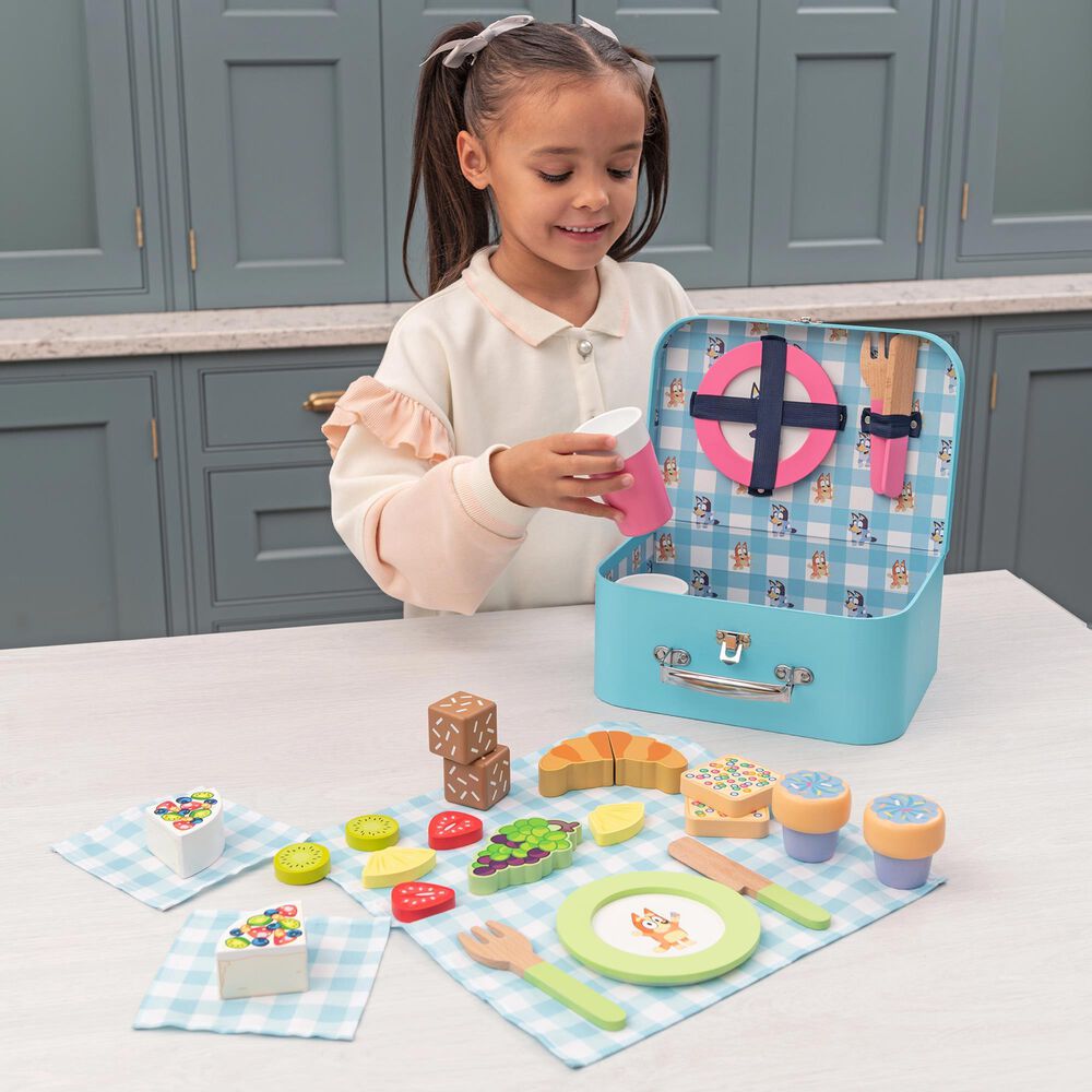 Bluey Wooden Picnic Set in Blue, , large
