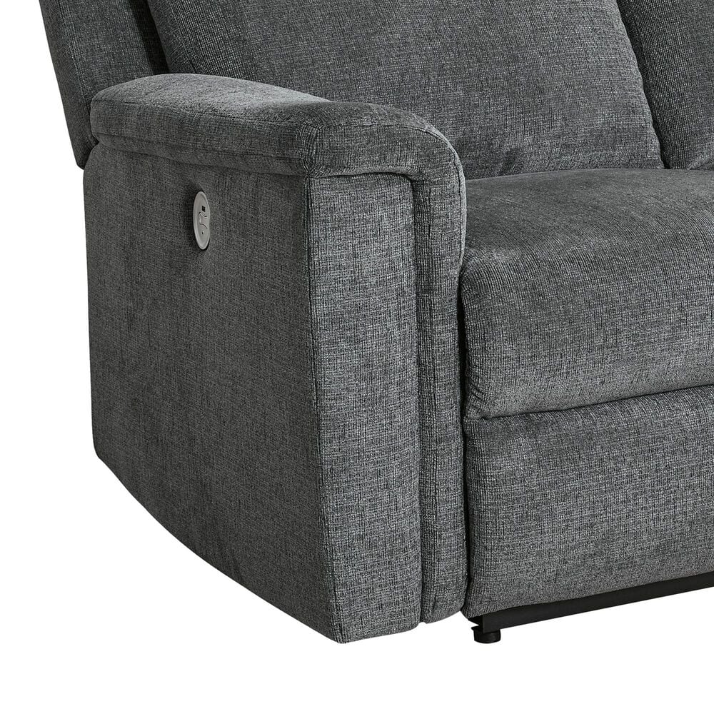 Ashley Barnsana Power Reclining Sofa in Gravel, , large