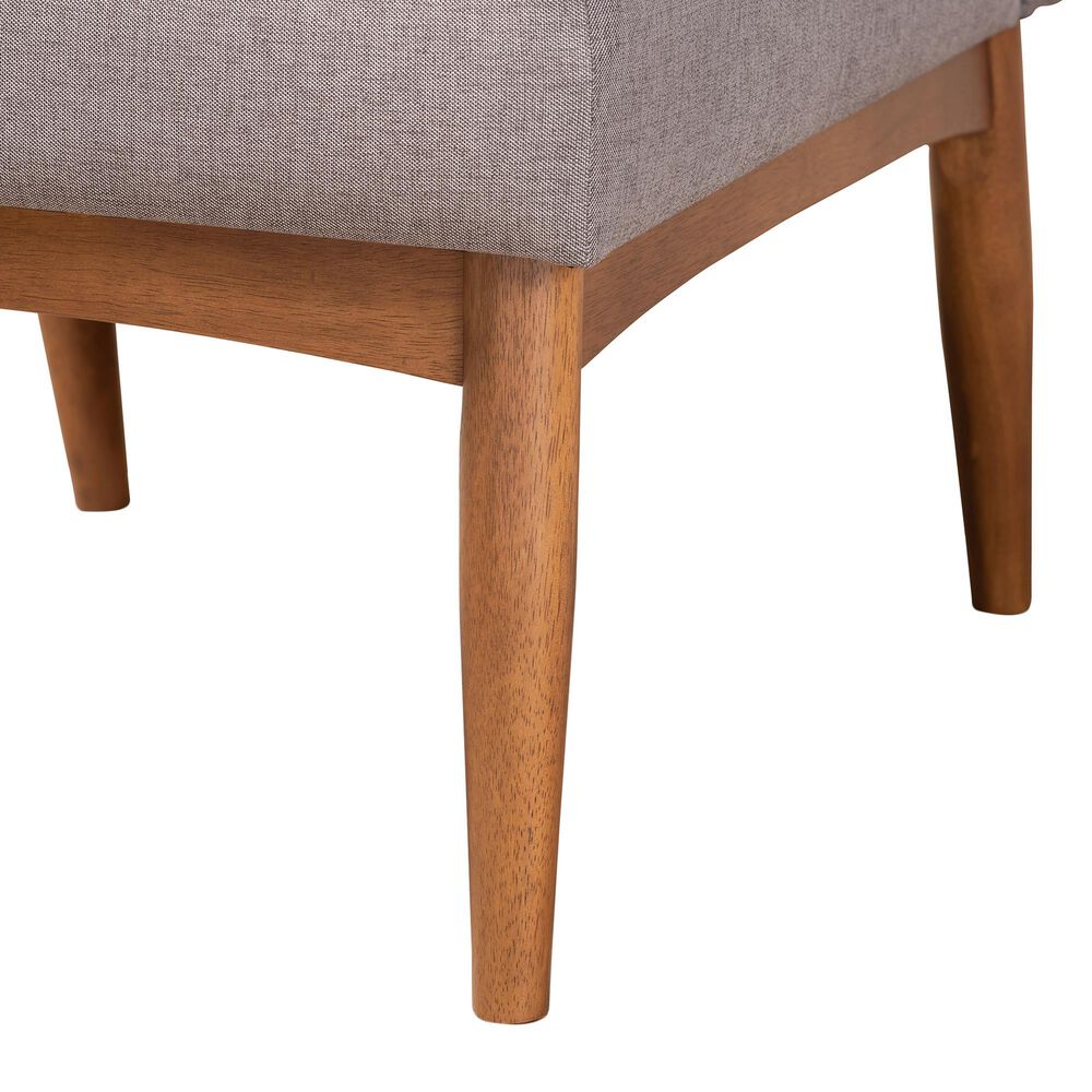 Baxton Studio Riordan Side Chair with Grey Cushion in Walnut Brown, , large