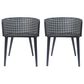 Hearth and Haven Milan Outdoor Dining Chair in Black (Set of 2), , large
