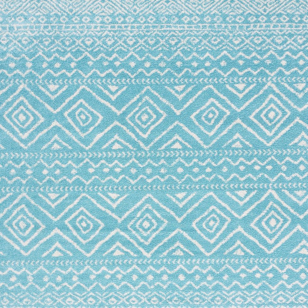 Safavieh Tulum 2&#39; x 9&#39; Turquoise and Ivory Runner, , large