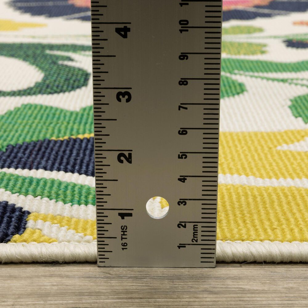 Oriental Weavers Havana HAV10 Ivory and Multicolor 1'10" x 7'3" Indoor/Outdoor Runner, , large