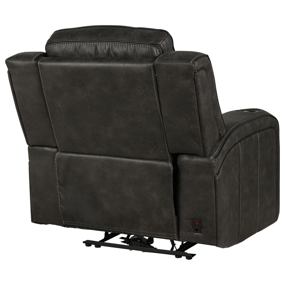 Oxford Furniture Power Recliner with Power Headrest in Cowboy Granite, , large