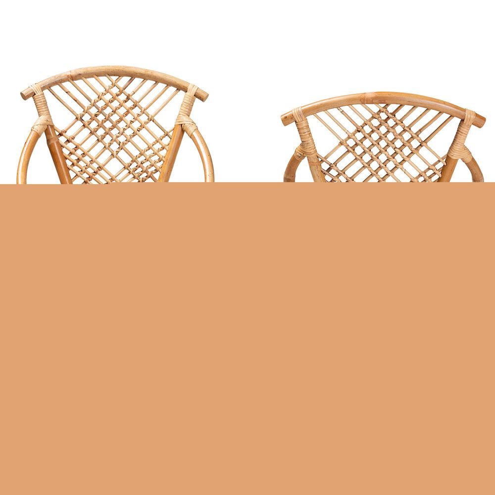 Baxton Studio Pro Arm Chair in Natural Brown and Black (Set of 2), , large