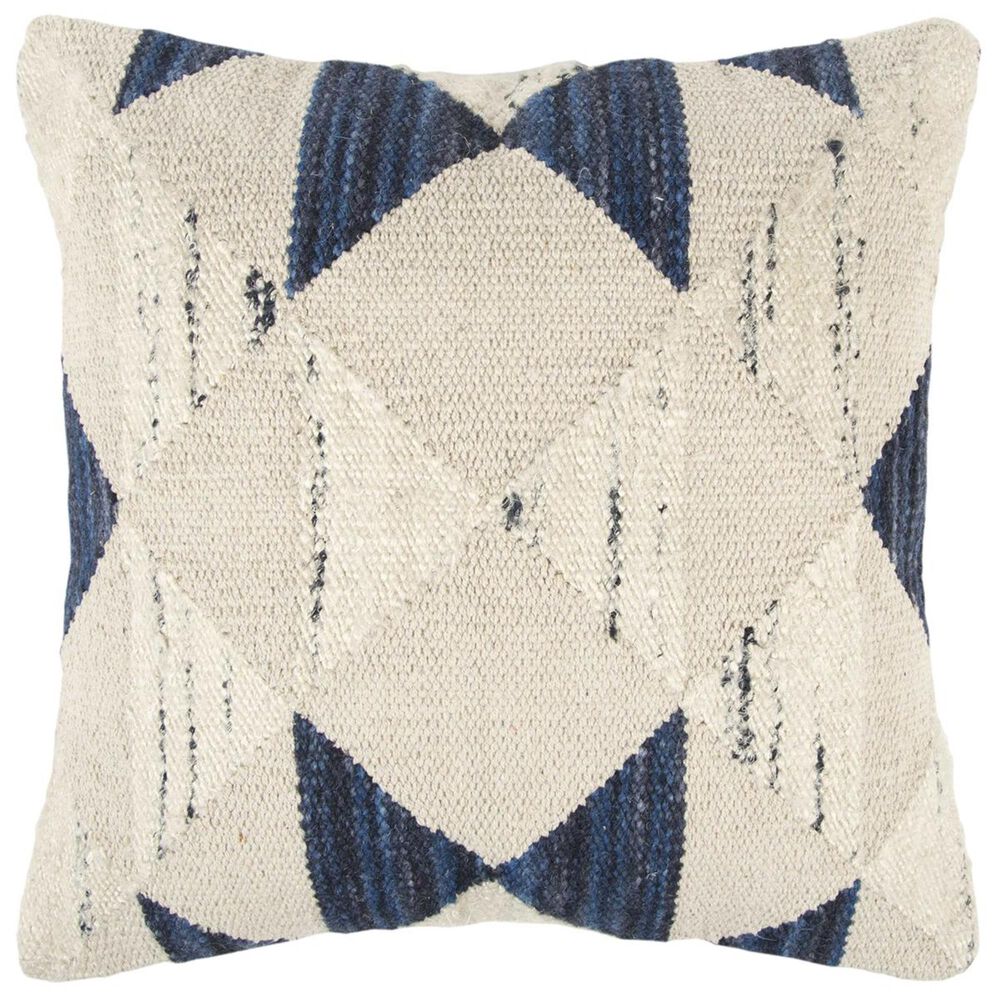 Rizzy Home 20" x 20" Pillow Cover in Beige and Indigo, , large