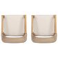 Hearth and Haven Patio Dining Chair with Rope-Design Backrest and Cushions in Light Teak (Set of 2), , large