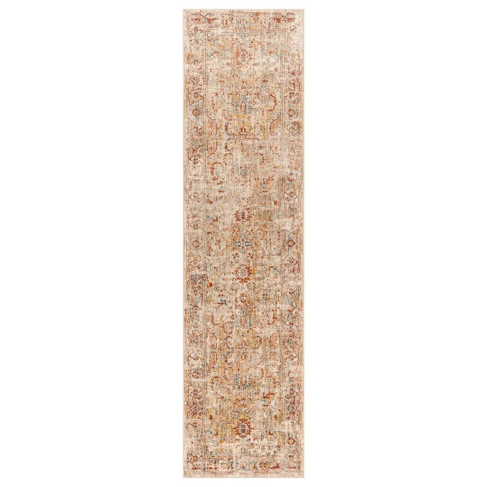 Surya Aspendos 2"7" x 7"3" Gray, Charcoal, Taupe, Dusty Pink, Rust, Burgandy, Mustard, Blue, Black and Cream Runner, , large