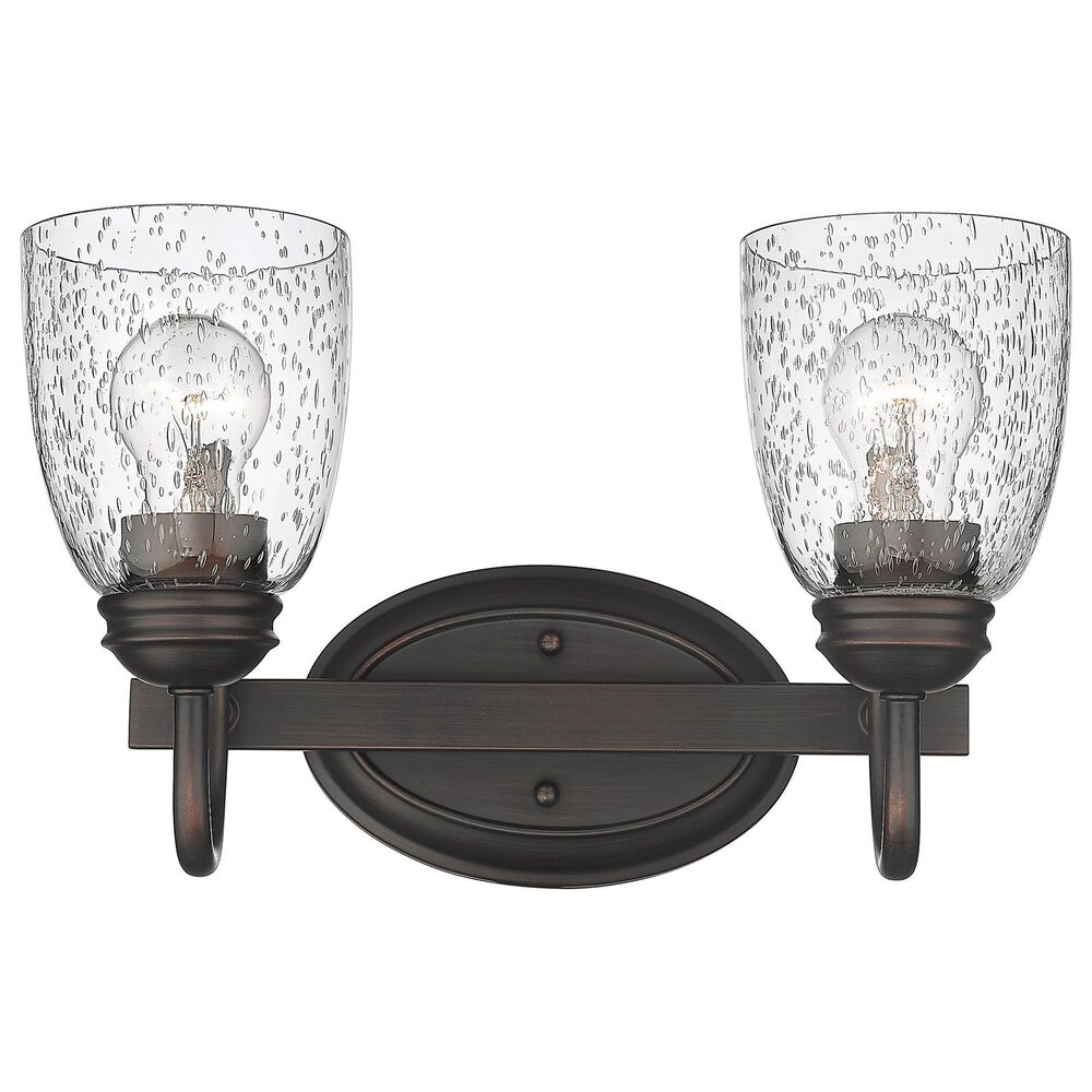 Golden Lighting Parrish 2-Light Bath Vanity in Rubbed Bronze, , large