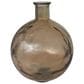 Maple and Jade Ribbed Decorative Vase in Tinted Brown, , large