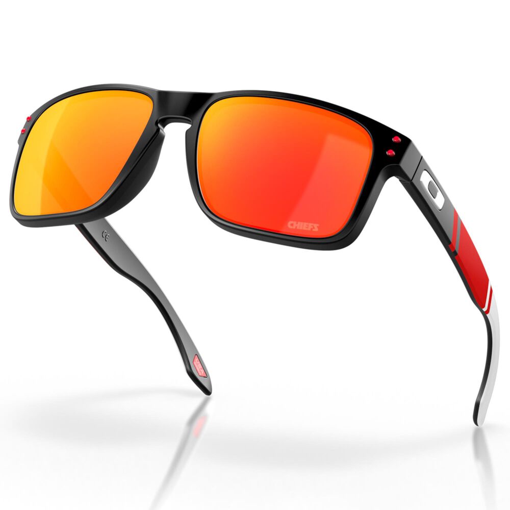 Oakley Kansas City Chiefs Holbrook Sunglasses with Prizm Ruby Lenses in Matte Black, , large