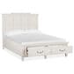 Nicolette Home Willowbrook Queen Storage Bed with Two Nightstands in Egg Shell White, , large