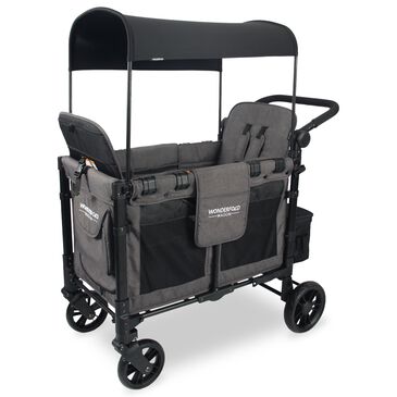 Wonderfold Elite Double Stroller Wagon in Charcoal Gray, , large
