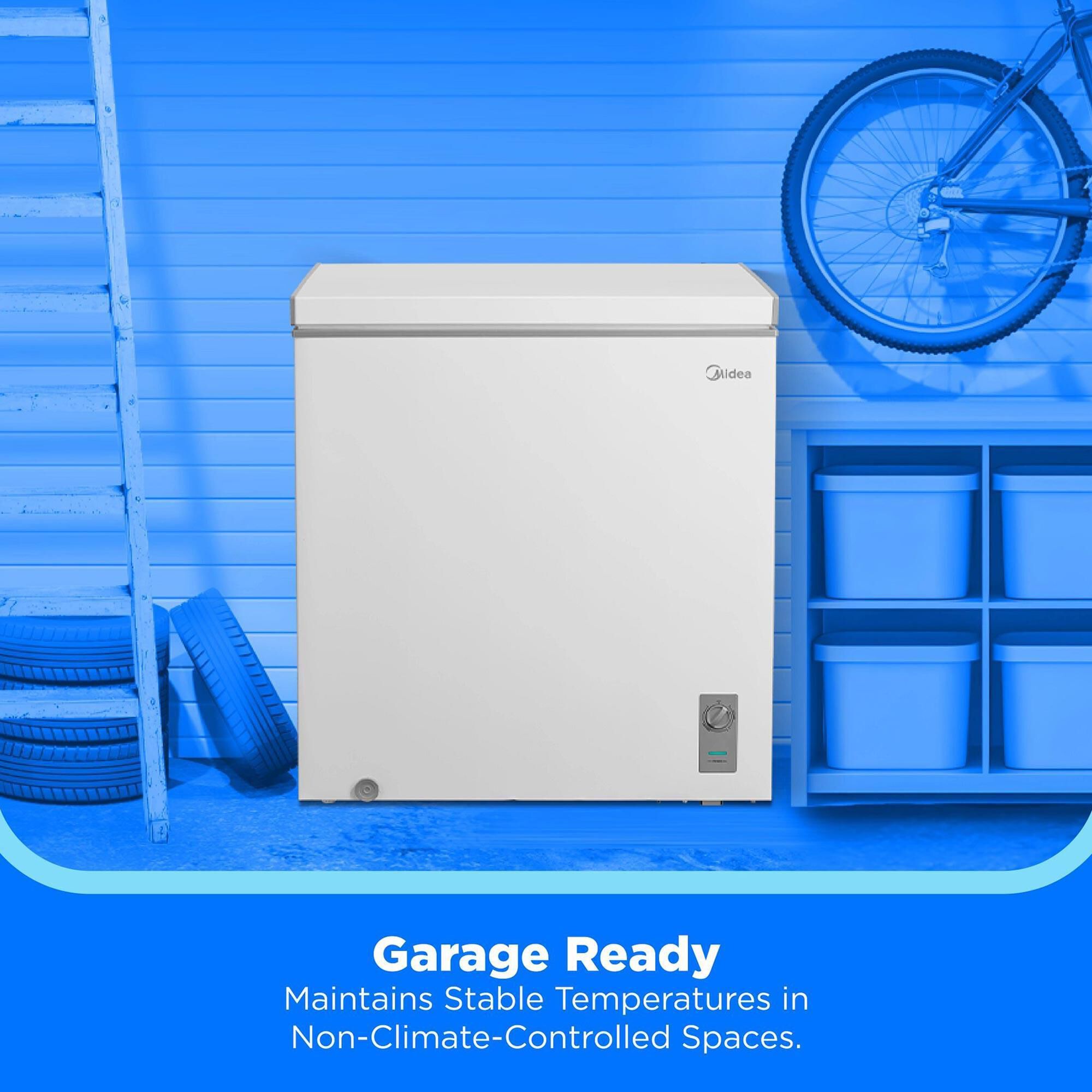 Midea 7 Cu. Ft. Garage-Ready Convertible Chest Freezer in White